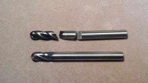 broken Maritool vs Lakeshore Carbide stub length ballmill